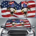 Bald Eagle US Flag Car SunShade Custom Car Accessories