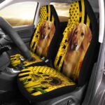 Golden Retriever Car Seat Covers Custom Dog Sunflower Car Accessories