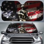 My Hero U.S Soldier Car Sunshade Custom US Flag Car Accessories