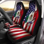 Proud US Mexican Car Seat Covers Custom Flag Car Accessories